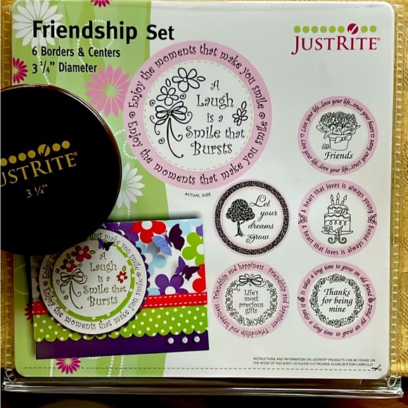JustRite stamp set and stamper - Frienship - Picture 1 of 1